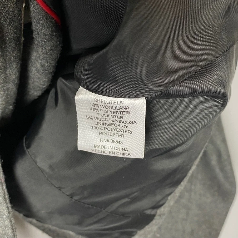 Rothschild Wool Blend Classic Dark Grey Double Breasted Coat - Picture 6 of 8
